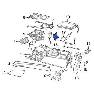 Mercedes-Benz OE - Rear Console Trim Panel