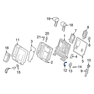 Mercedes-Benz OE - Rear Left Seat Back Cushion Cover