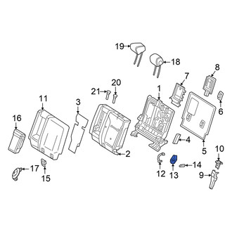 Mercedes-Benz OE - Rear Left Outer Seat Back Recliner Adjustment Mechanism Cover