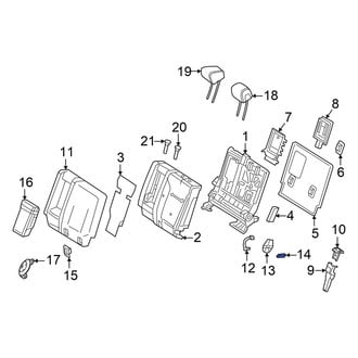 Mercedes-Benz OE - Rear Right Inner Seat Trim Panel