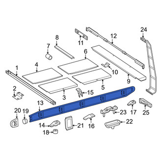 Mercedes-Benz OE - Left Roof Luggage Carrier Side Rail