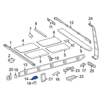 Mercedes-Benz OE - Front Left Roof Luggage Carrier Side Rail Bracket