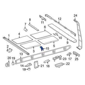 Mercedes-Benz OE - Inner Roof Luggage Carrier Side Rail Bracket