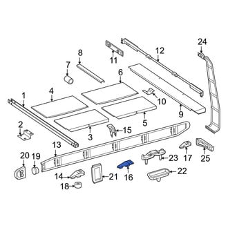 Mercedes-Benz OE - Center Left Roof Luggage Carrier Side Rail Bracket