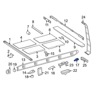 Mercedes-Benz OE - Rear Left Roof Luggage Carrier Side Rail Bracket