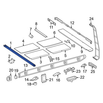 Mercedes-Benz OE - Front Roof Luggage Carrier Cross Rail