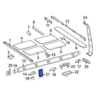 Mercedes-Benz OE - Rear Roof Rack Cover