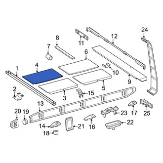 Mercedes-Benz OE - Front Center Roof Luggage Carrier Slat