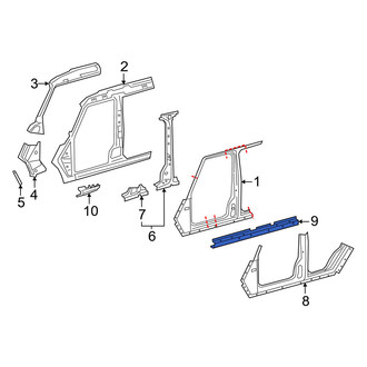 Mercedes-Benz OE - Left Rocker Panel Reinforcement