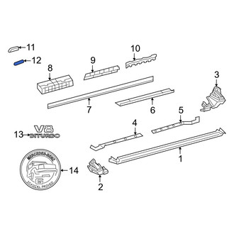 Mercedes-Benz OE - Left Rocker Panel Molding Trim Insert Clip