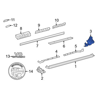 Mercedes-Benz OE - Rear Left Rocker Panel Molding Extension