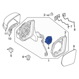 Mercedes-Benz OE - Front Left Door Mirror Base