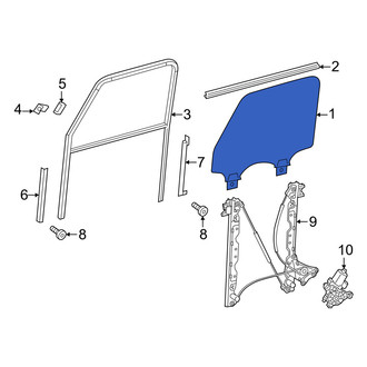 Mercedes-Benz OE - Front Left Door Glass