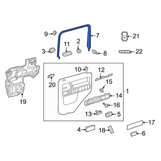 Mercedes-Benz OE - Center Left Door Window Molding