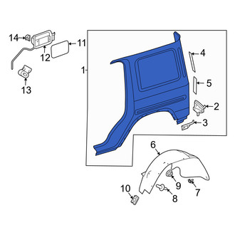 Mercedes-Benz OE - Rear Left Outer Quarter Panel