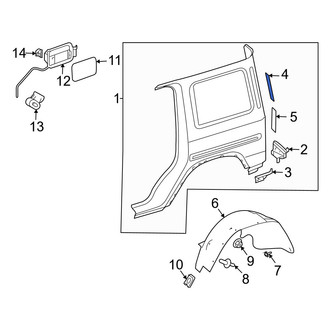 Mercedes-Benz OE - Rear Upper Quarter Panel Reinforcement