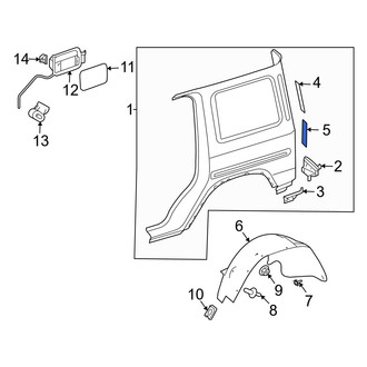 Mercedes-Benz OE - Rear Lower Quarter Panel Reinforcement