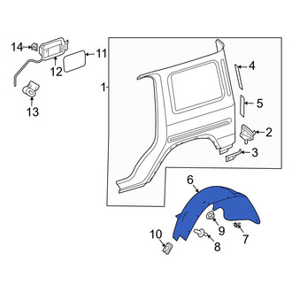 Mercedes-Benz OE - Rear Left Quarter Panel Splash Shield