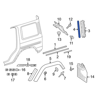 Mercedes-Benz OE - Rear Quarter Panel Air Vent Grille