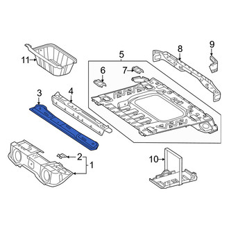 Mercedes-Benz OE - Rear Seat Frame Mounting Base