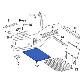 Mercedes-Benz OE - Rear Floor Cover Panel