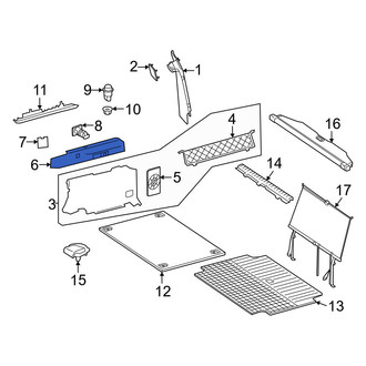 Mercedes-Benz OE - Rear Left Upper Interior Quarter Panel Trim Panel