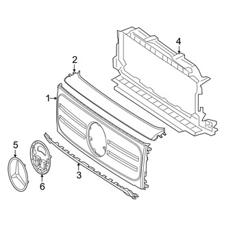 Mercedes-Benz OE - Grille & Components (Black Panel Grille)