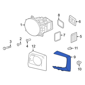 Mercedes-Benz OE - Front Left Headlight Molding