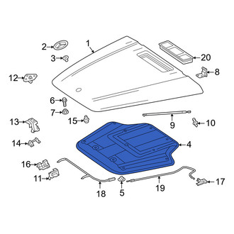 Mercedes-Benz OE - Front Hood Insulation Pad