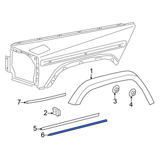 Mercedes-Benz OE - Front Left Fender Molding