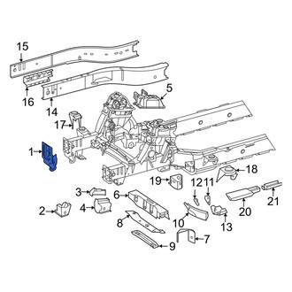 Mercedes-Benz OE - Left Frame Rail End