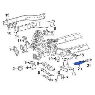 Mercedes-Benz OE - Front Left Frame Side Member Reinforcement