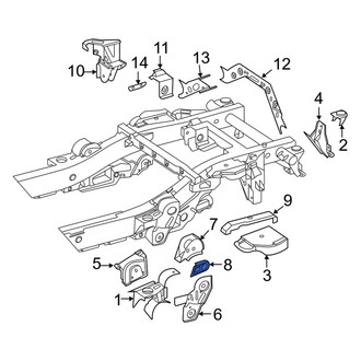 Mercedes-Benz OE - Rear Left Chassis Frame Reinforcement