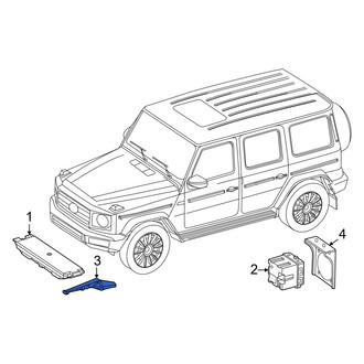 Mercedes-Benz OE - Front Left Hybrid & Electric Vehicle Sound Alert Speaker Bracket