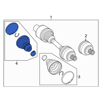 Mercedes-Benz OE - Front Inner CV Joint Boot Kit