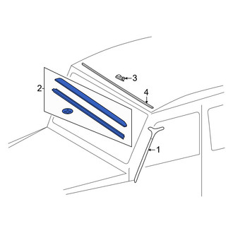 Mercedes-Benz OE - Front Windshield Molding