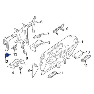 Mercedes-Benz OE - Right Outer Instrument Panel Knee Bolster Bracket