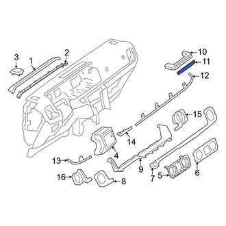 Mercedes-Benz OE - Right Instrument Panel Molding