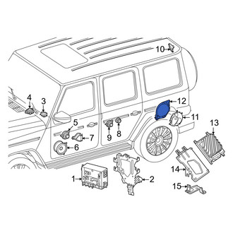 Mercedes-Benz OE - Rear Radio Speaker Bracket