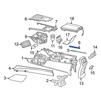 Mercedes-Benz OE - Rear Console Panel