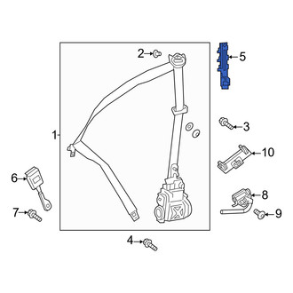 Mercedes-Benz OE - Front Seat Belt Height Adjuster