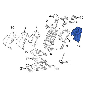 Mercedes-Benz OE - Front Left Seat Back Panel