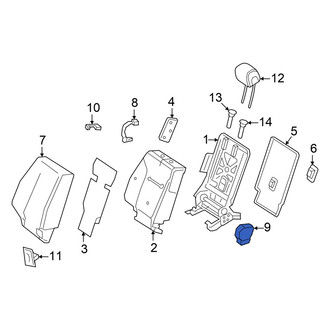 Mercedes-Benz OE - Rear Left Inner Seat Back Recliner Adjustment Mechanism Cover