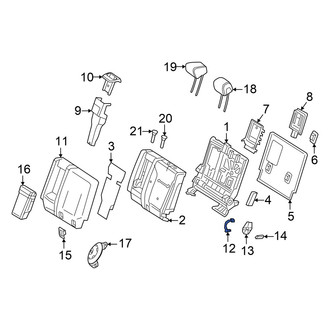Mercedes-Benz OE - Rear Left Inner Seat Back Recliner Adjustment Mechanism Cover