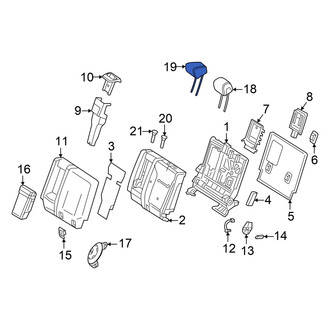 Mercedes-Benz OE - Rear Left Inner Headrest
