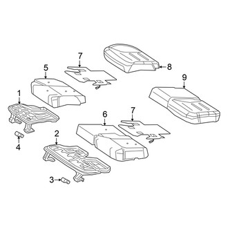 Mercedes-Benz OE - Seats & Tracks - Rear Seat Components (Seat Cushion Components)