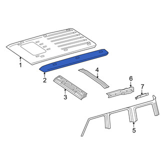 Mercedes-Benz OE - Left Roof Panel Reinforcement