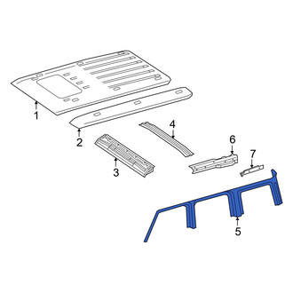 Mercedes-Benz OE - Left Outer Roof Side Rail
