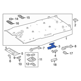 Mercedes-Benz OE - Front Right Headliner Bracket