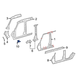 Mercedes-Benz OE - Left Rocker Panel Reinforcement